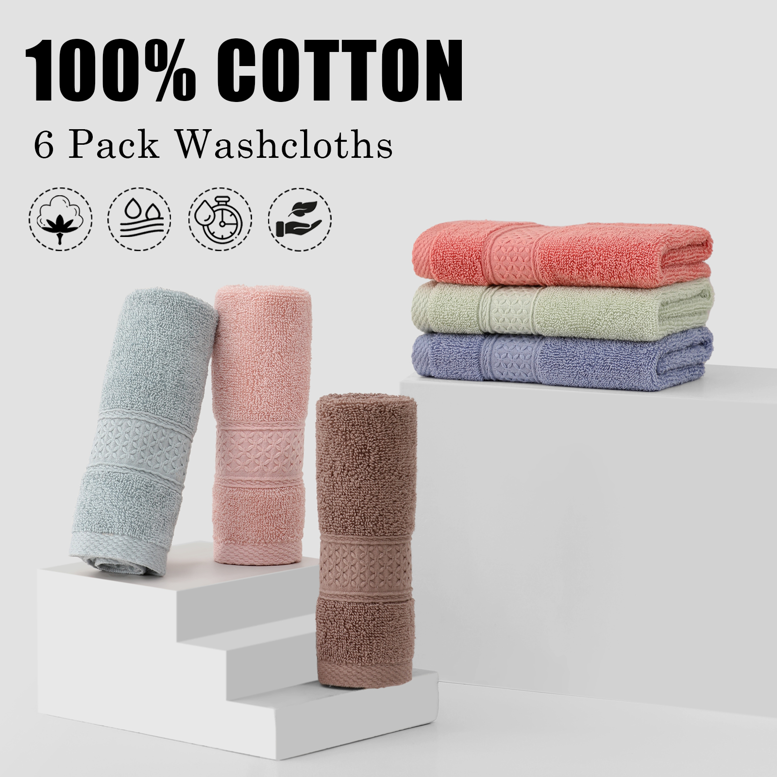Tuoou pure cotton face towel 30*30cm face towel details Picture