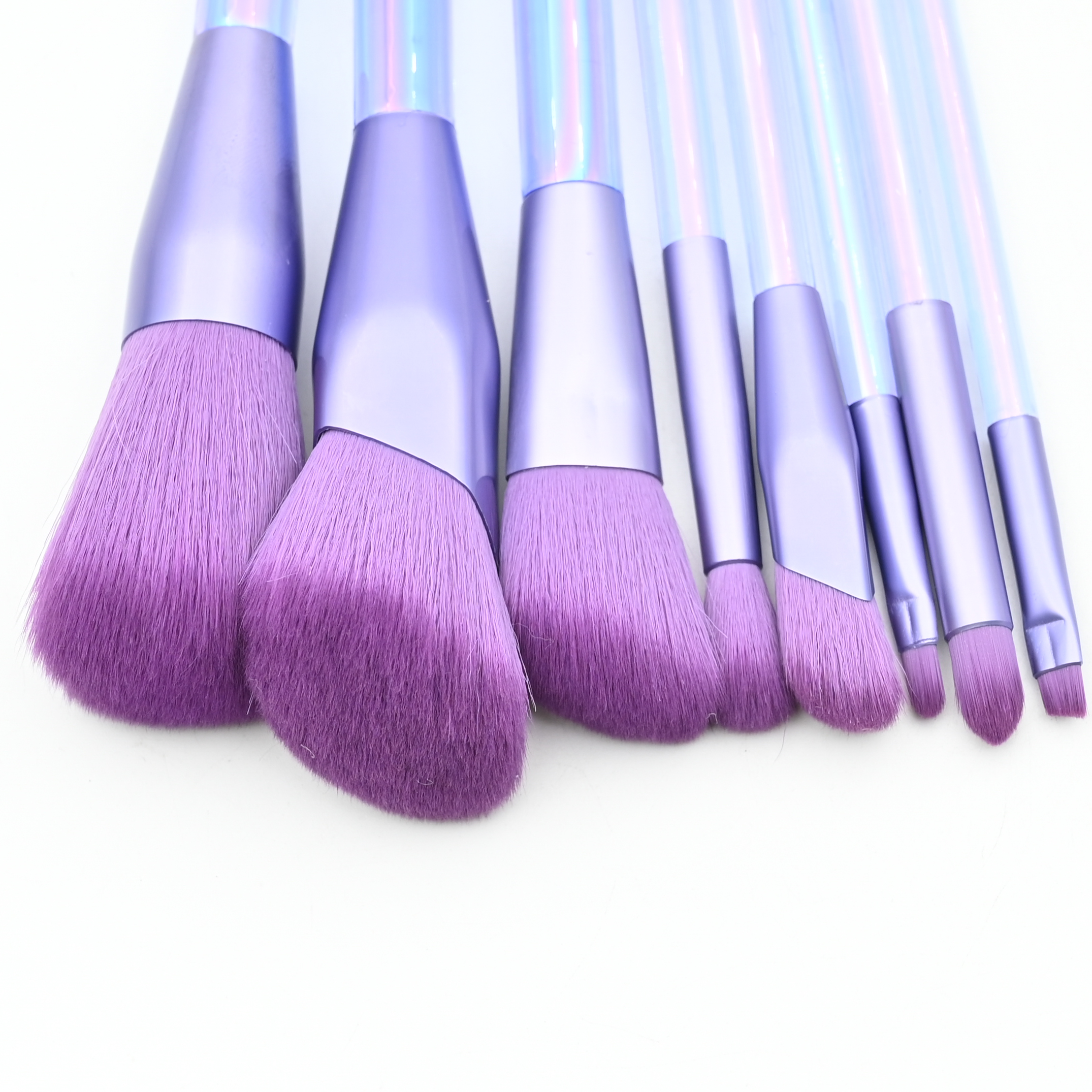 Romance 10 Colorful Handle Brushes + Powder puff + storage bag Application Scenario