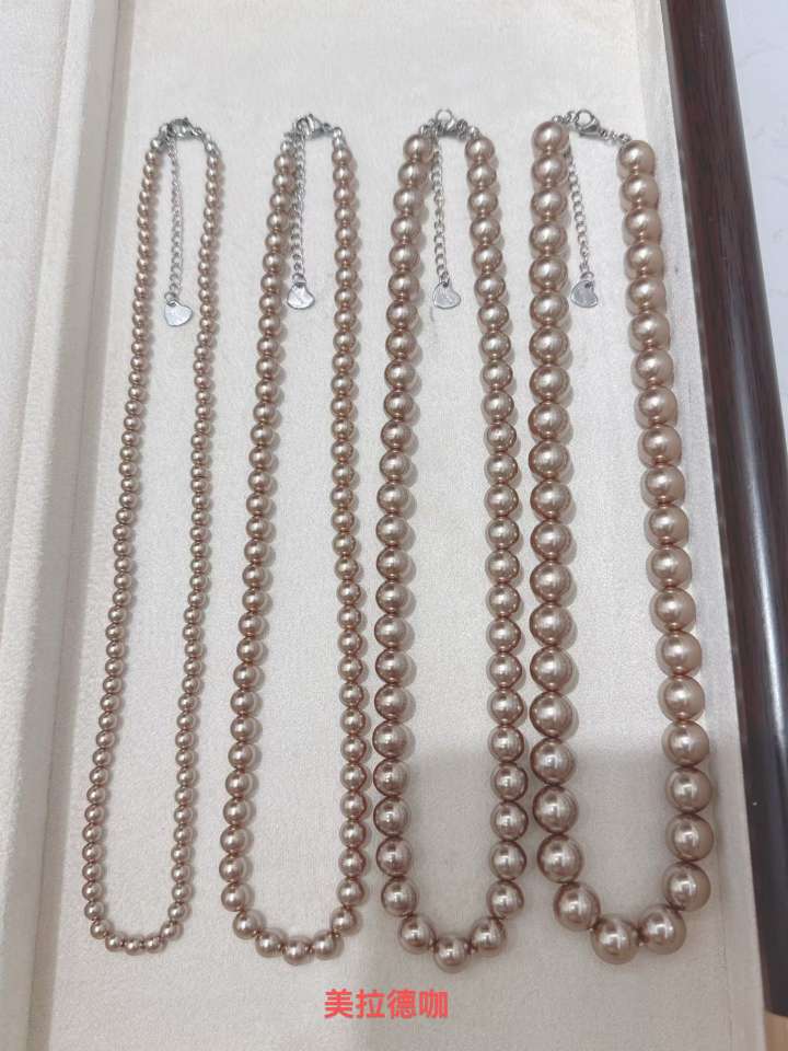 施家高亮珍珠项链天然珍珠项链女简约时尚百搭饰品 详情图9