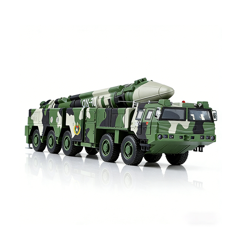 1:35 Dongfeng 21D missile launch vehicle simulation alloy car model, car model metal toy car ornament Item Picture