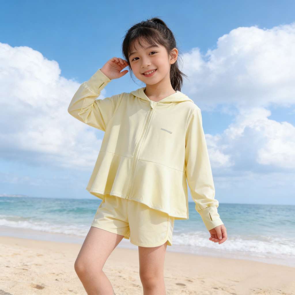 防晒女童运动户外服饰冰凉透气防晒衣 full figure