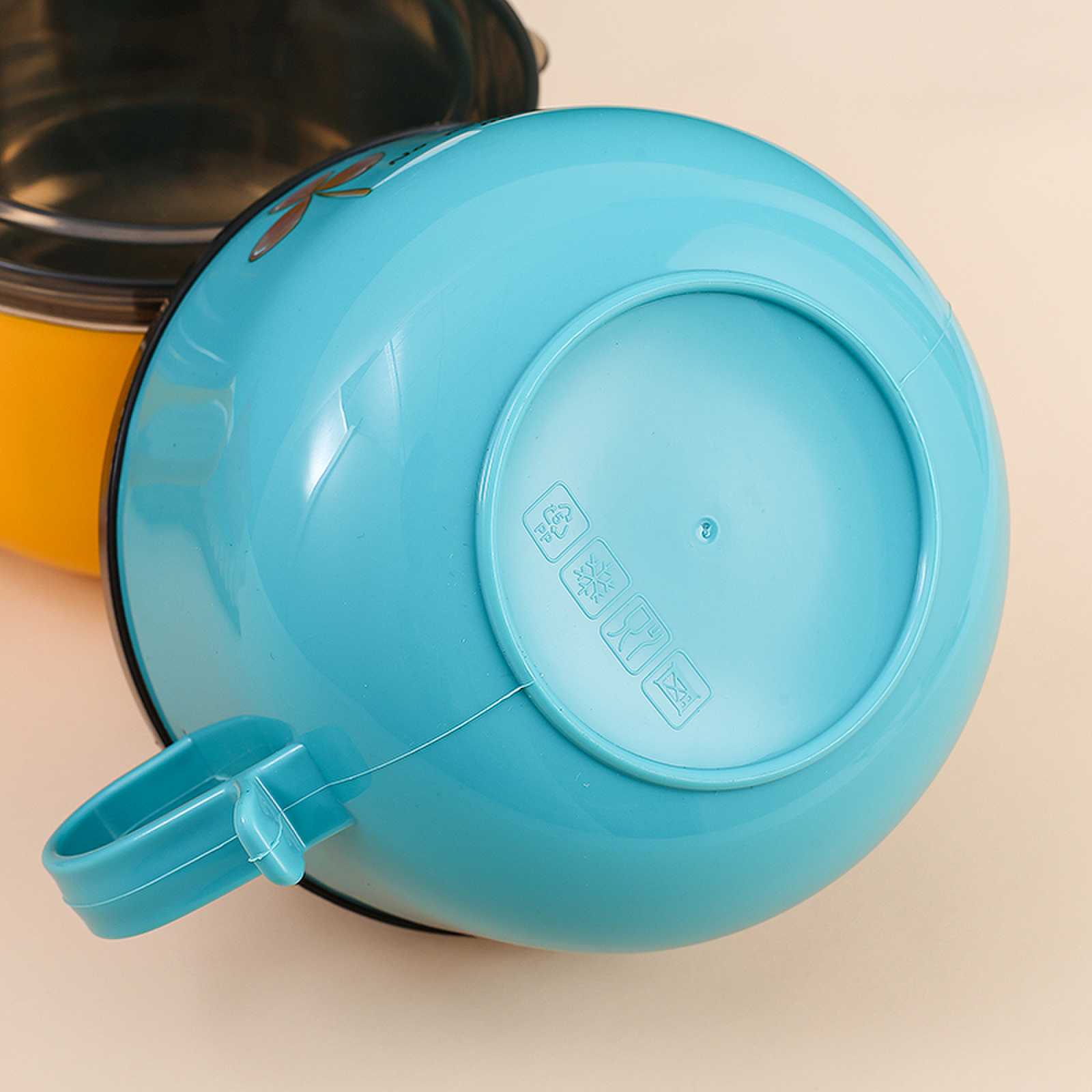 304不锈钢单耳、双耳双层中空隔热泡面碗汤碗 带盖学生饭碗泡面神器详情7