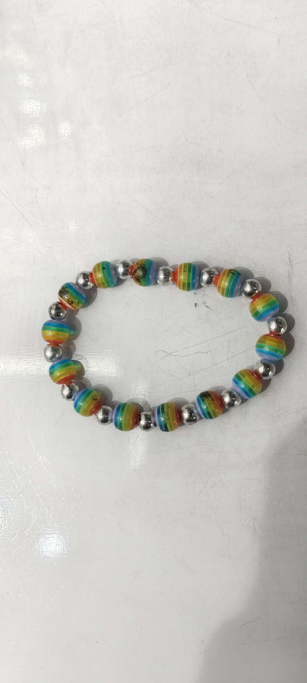 彩银色混合手链