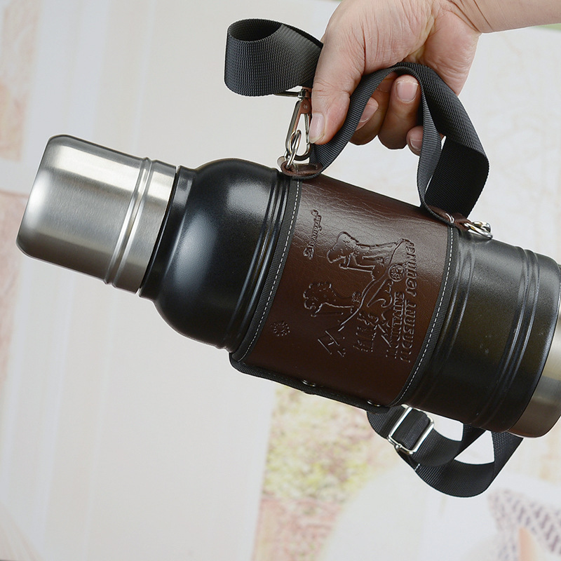 High-end business portable large-capacity 304 stainless steel insulated kettle, portable with a backpack, insulated and chilled cup, vacuum cup pic 5