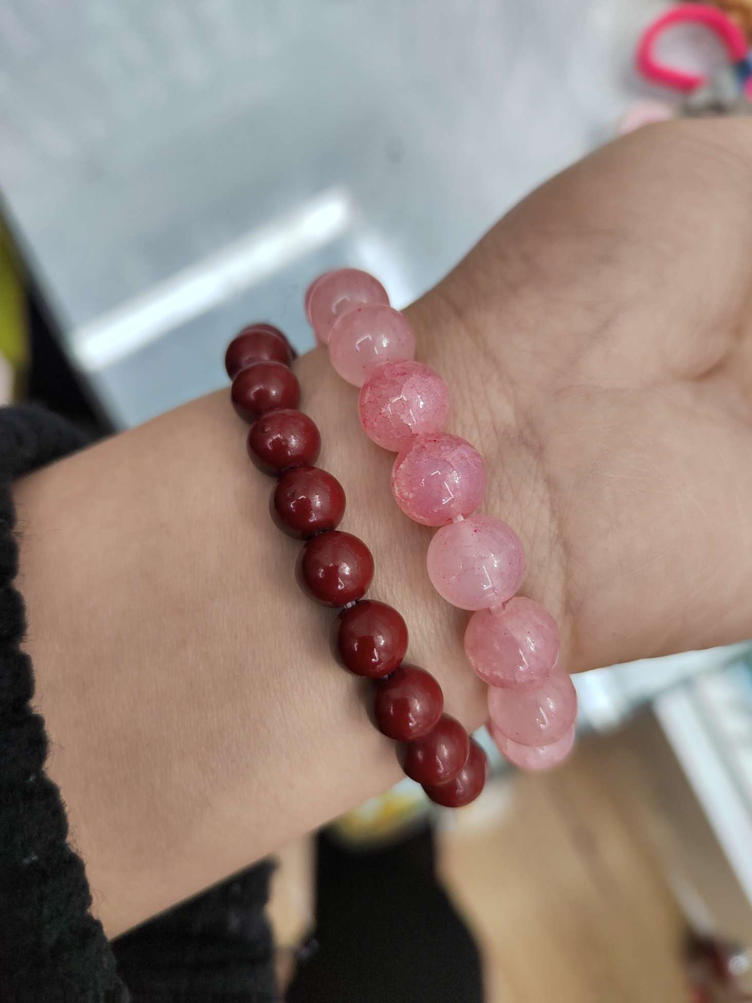 琉璃珠子10mm大珠子手链饰品时尚简约女款轻奢设计感手链产品图