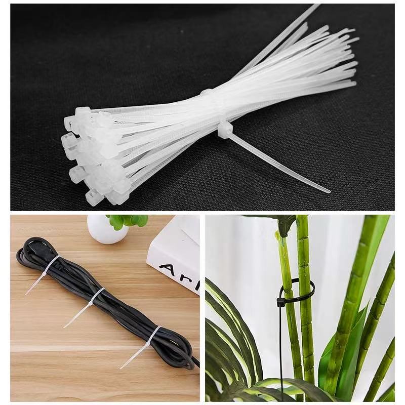 白色扎带电线黑色植物扎带组合装