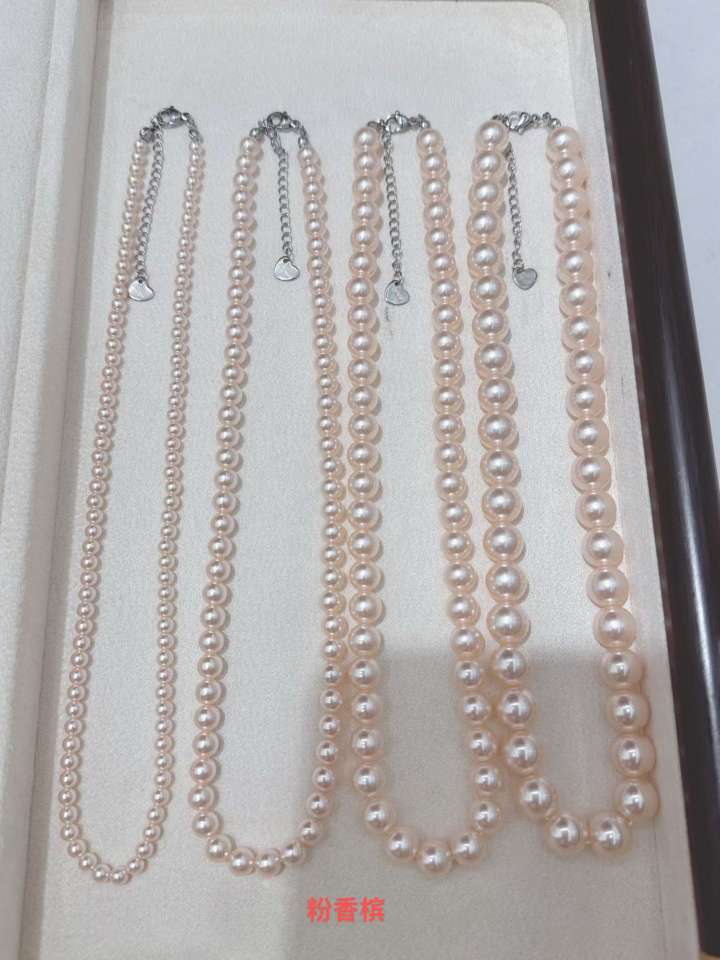 施家高亮珍珠项链天然珍珠项链女简约时尚百搭饰品 详情图5