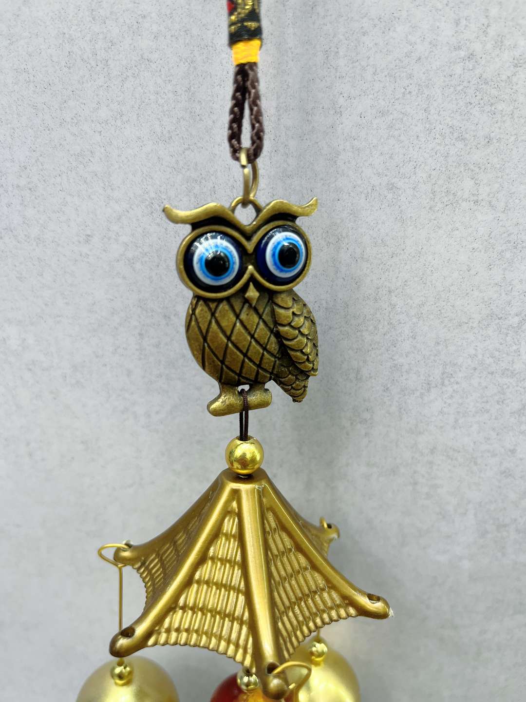 Blue Eye wind chimes, owls, Yinghao craftsmanship, outdoor balcony decorative pendants detail image 4