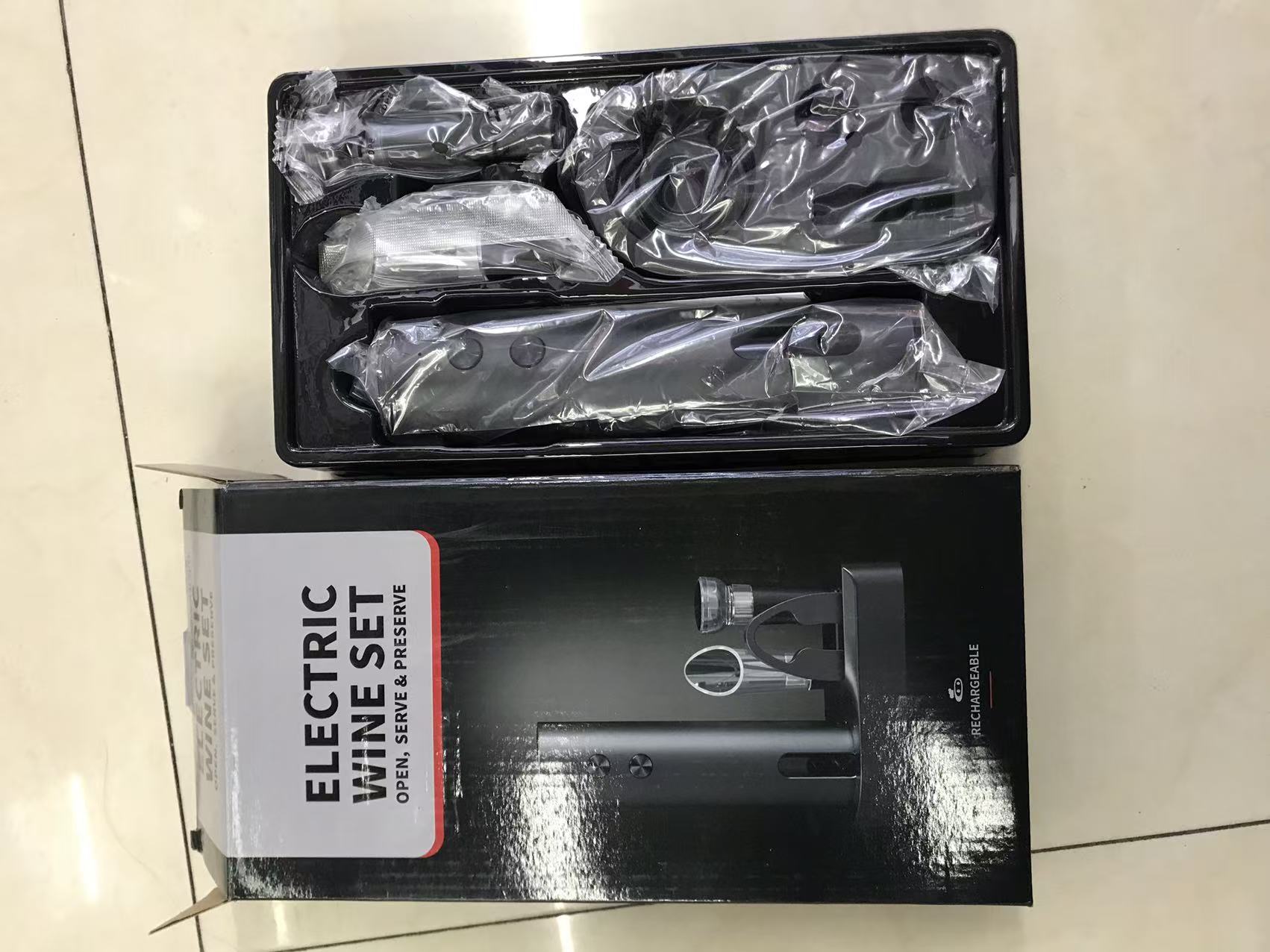 Electric wine set, electric bottle opener and accessories, gift box set, portable, practical and elegant for giving as a gift details Picture