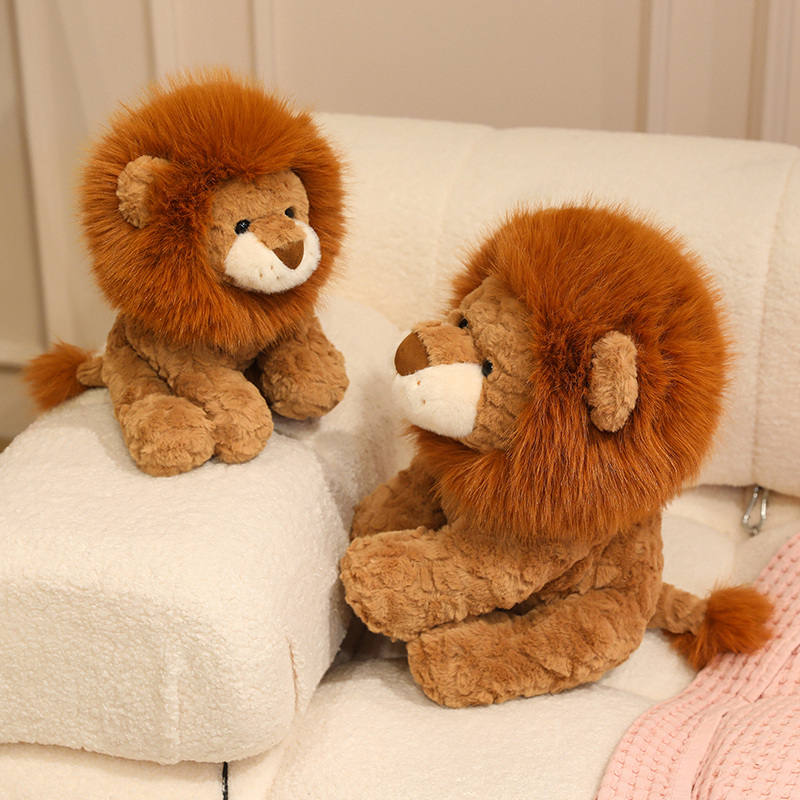 Cute sitting sun lion plush toy, adorable lion doll, children's cloth doll, birthday gift Item Picture