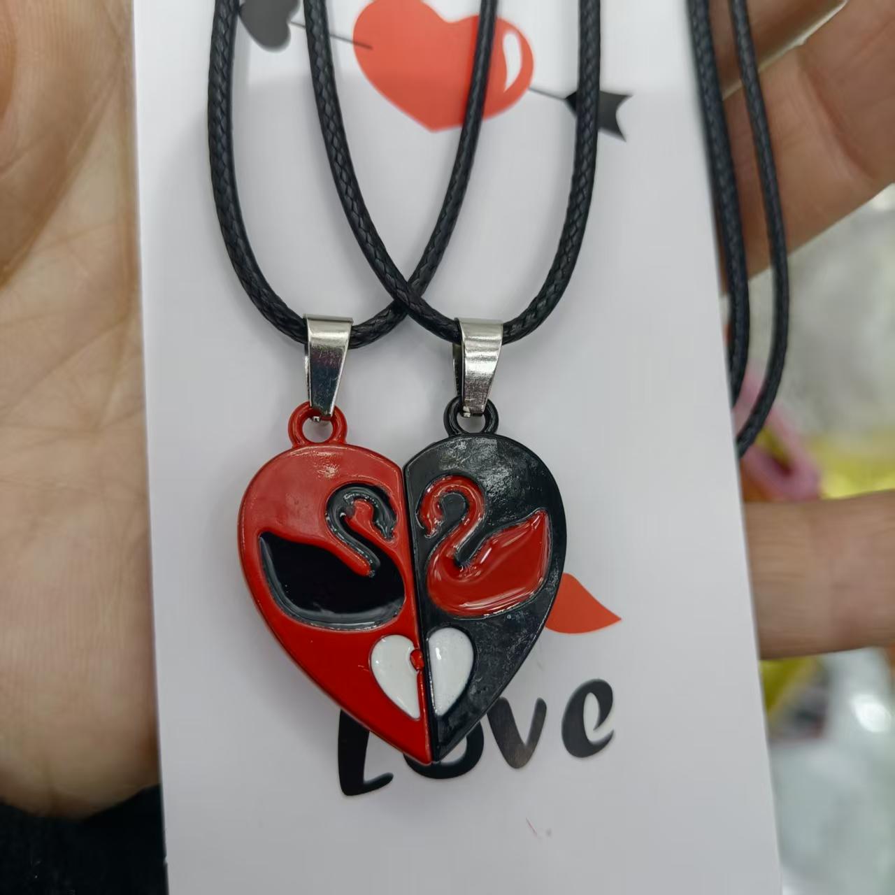 情侣项链磁吸 DIY饰品配件手工制作材料包精美装饰品套装细节图