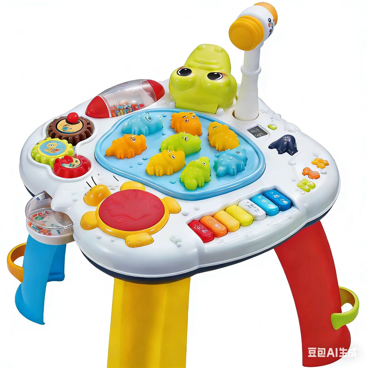 优乐恩鳄鱼敲敲乐音乐游戏桌 宝宝多功能早教益智玩具 6-36 个月声光互动学习桌