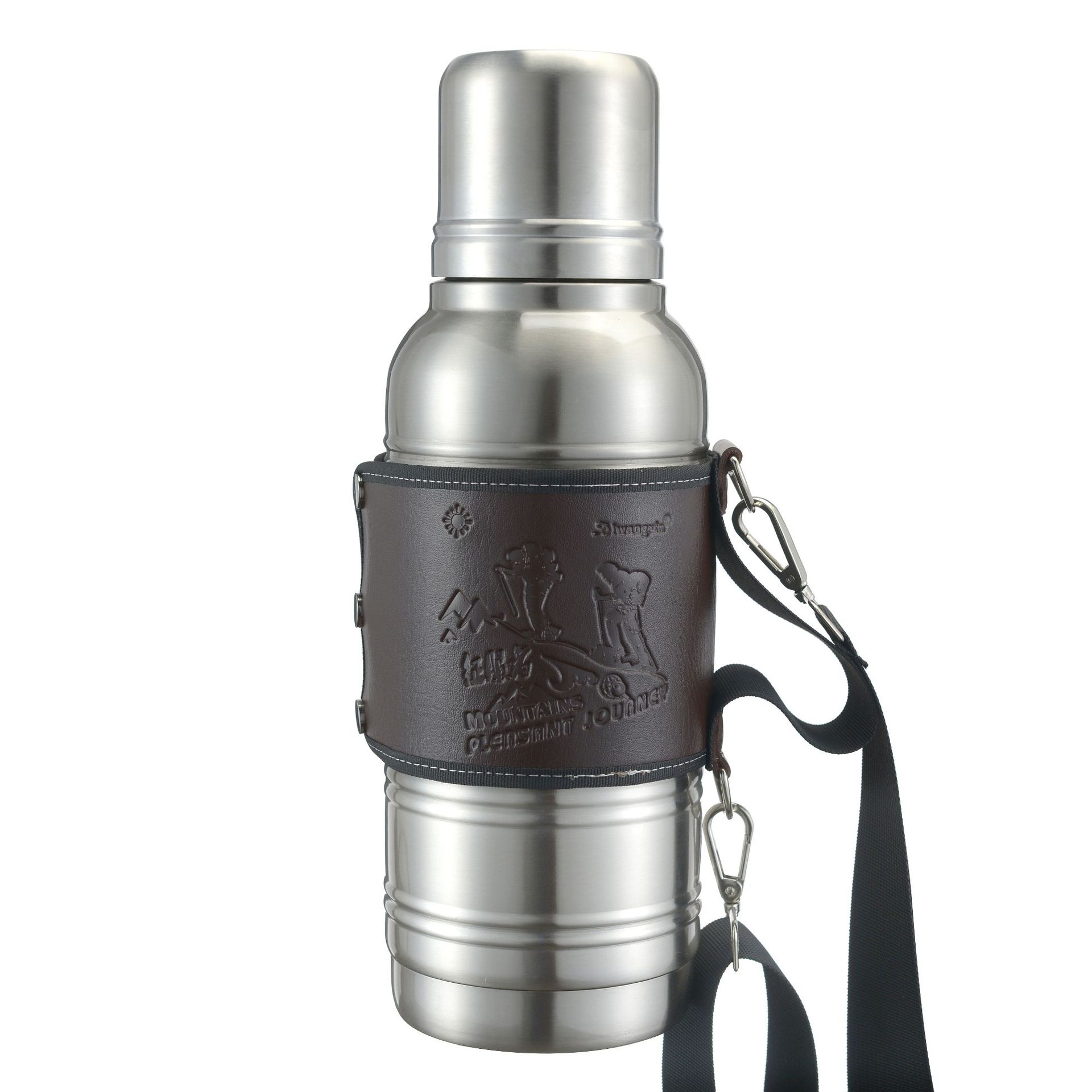 High-end business portable large-capacity 304 stainless steel insulated kettle, portable with a backpack, insulated and chilled cup, vacuum cup Specification image