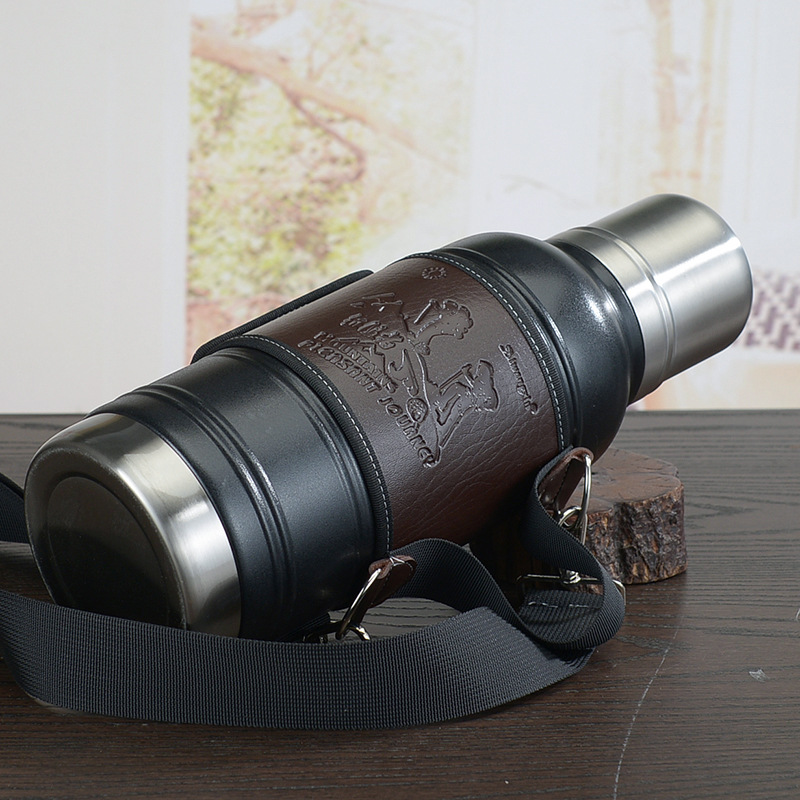 High-end business portable large-capacity 304 stainless steel insulated kettle, portable with a backpack, insulated and chilled cup, vacuum cup pic 3