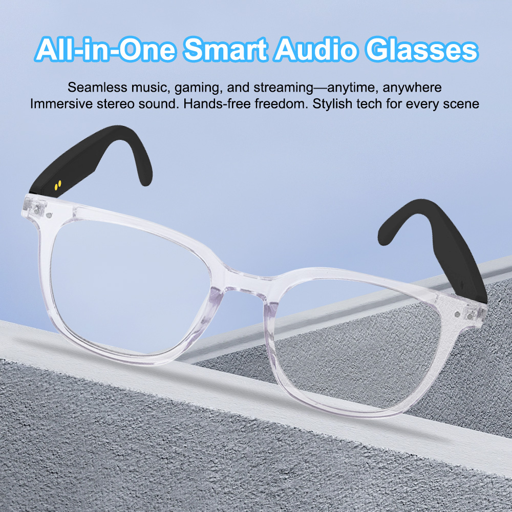 The transparent frame glasses have a lightweight, comfortable and anti-slip main body. The nose rest and temple can be adjusted to suit various face shapes Application Scenario