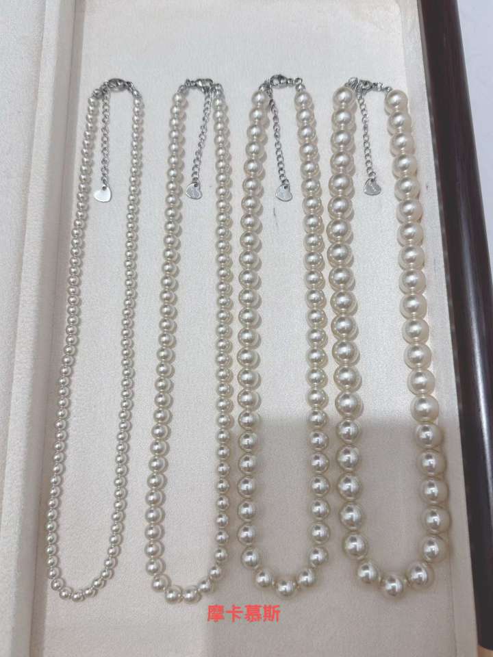 施家高亮珍珠项链天然珍珠项链女简约时尚百搭饰品 详情图4