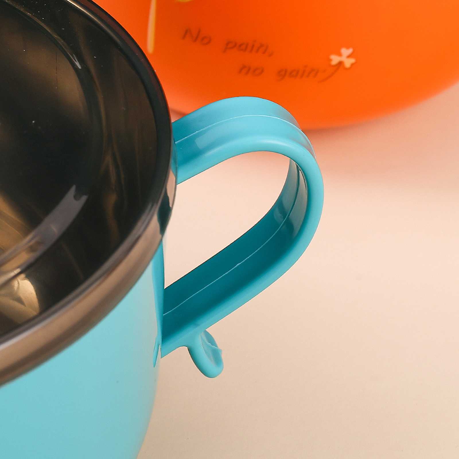 304不锈钢单耳、双耳双层中空隔热泡面碗汤碗 带盖学生饭碗泡面神器详情8