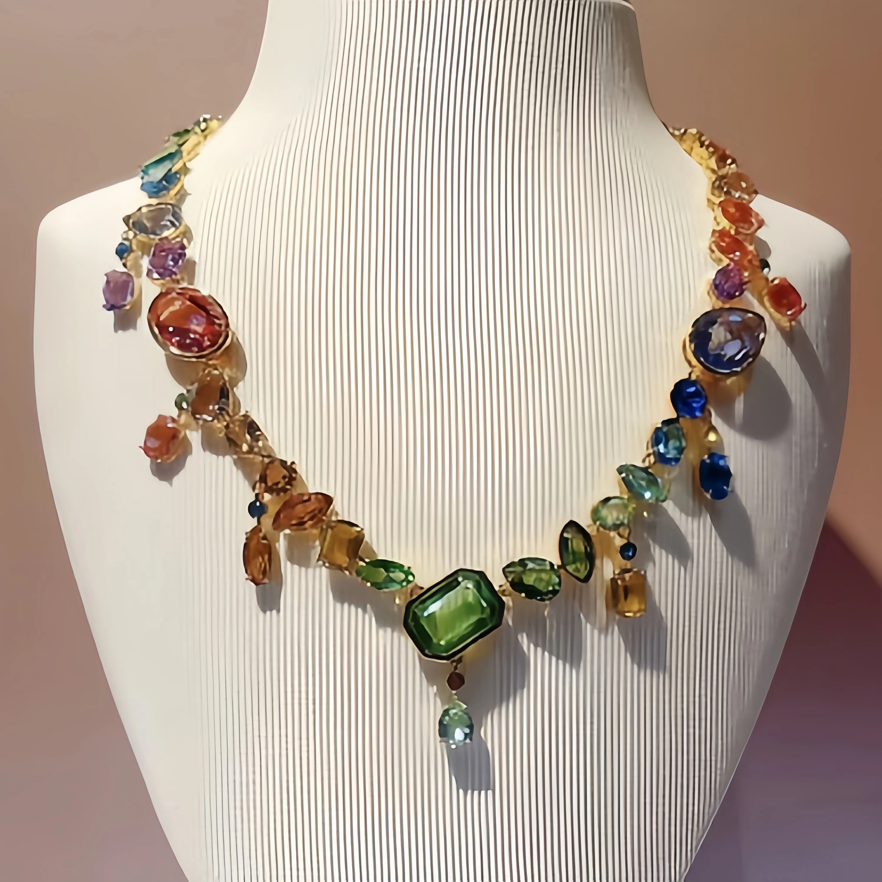 Dazzling and luxurious Zircon necklace set: Exquisite, beautiful and dazzling jewelry, minimalist style jewelry set, two-piece necklace, earrings, elegant layering combination, daily commuting and date accessories, light luxury and niche design details Picture