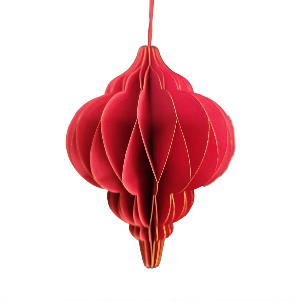 Christmas decorations, golden edge folding honeycomb Christmas tree, gourd snowman hanging ornaments, decorative items, hotel and shopping mall window display atmosphere styles details Picture