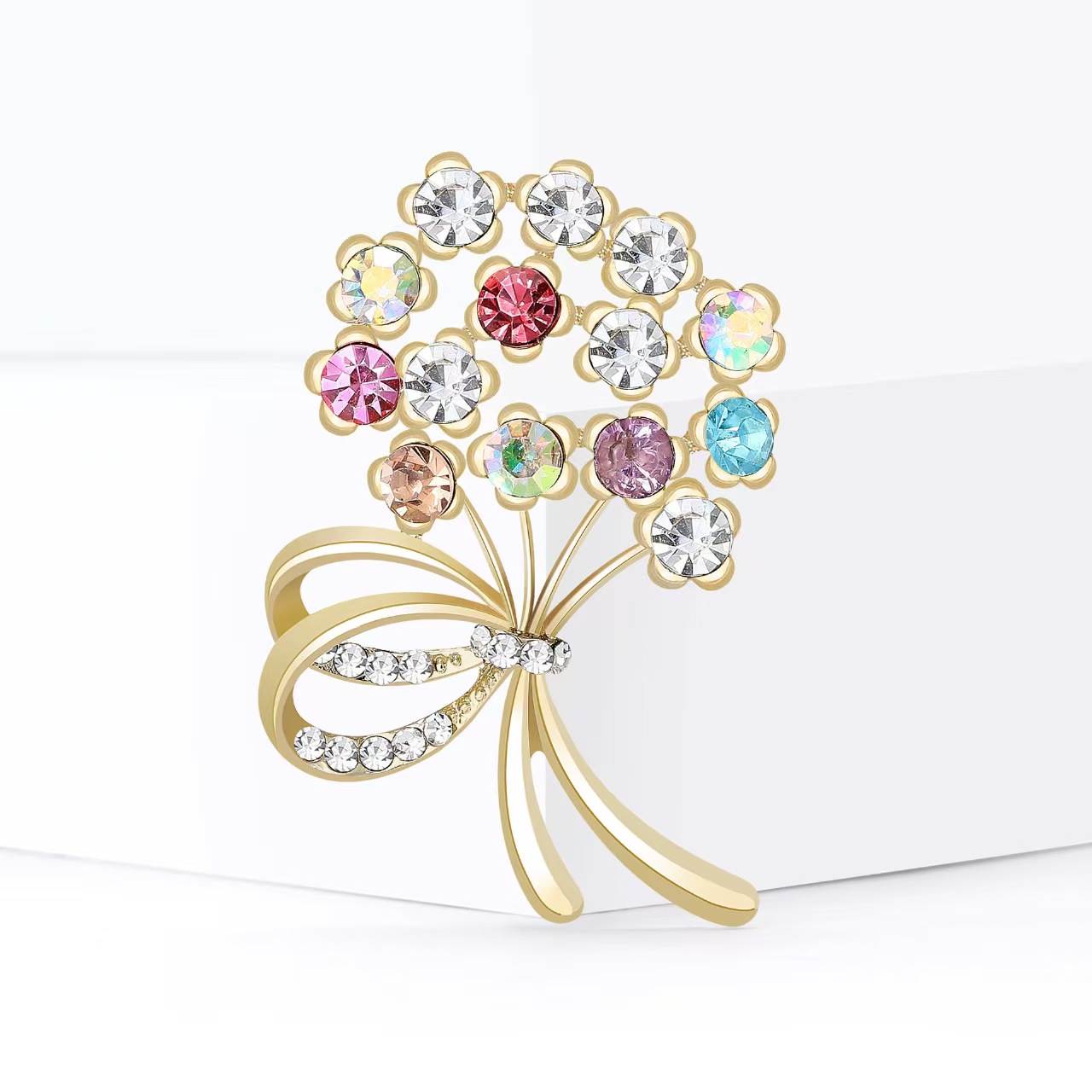 胸针/金榜题名/莫桑钻胸针/胸针复古/吧唧白底实物图