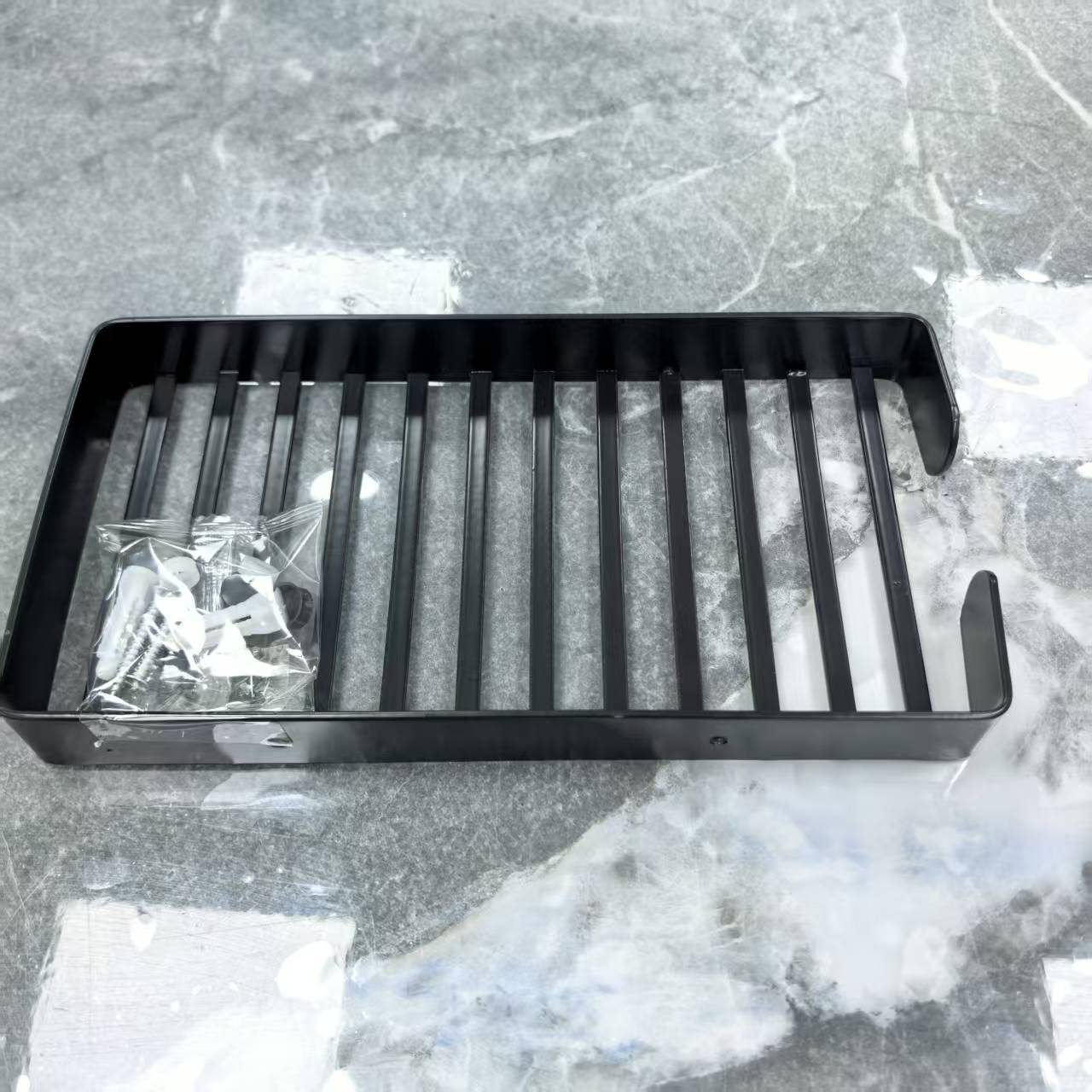 RR-GJ134 Black square stainless steel storage rack