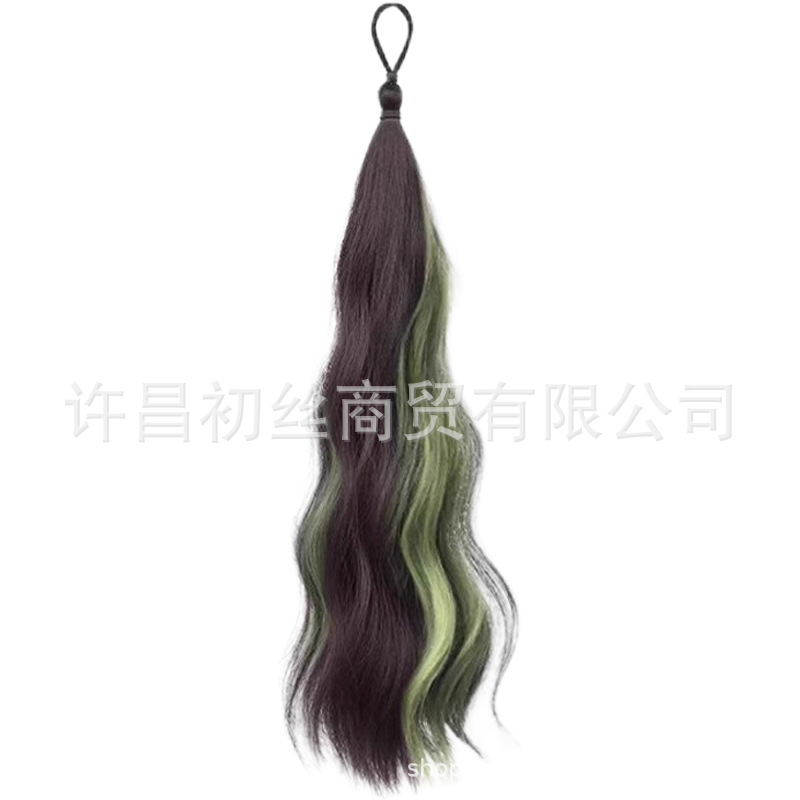 Self-winding hair bun, false hair band, realistic hair flower bud, natural and fluffy hair bun, a seamless false hair bag Specification image