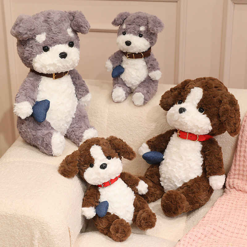 Paw Patrol League retro Schnauzer plush toy, cute Beagle puppy plush doll, birthday present Item Picture