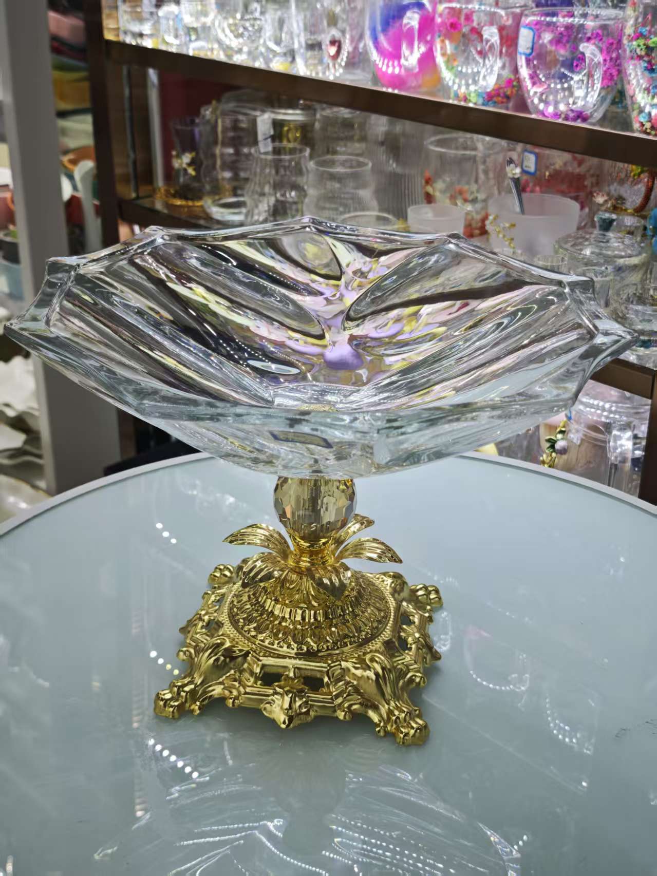 Household storage basket, fruit tray, 6-petal tray rack