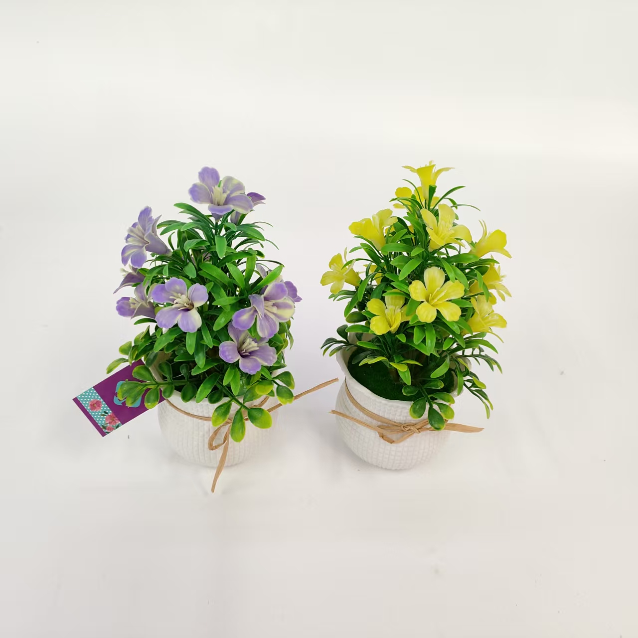 仿真花假花盆景塑料盆塑料百合花装饰摆件品细节图