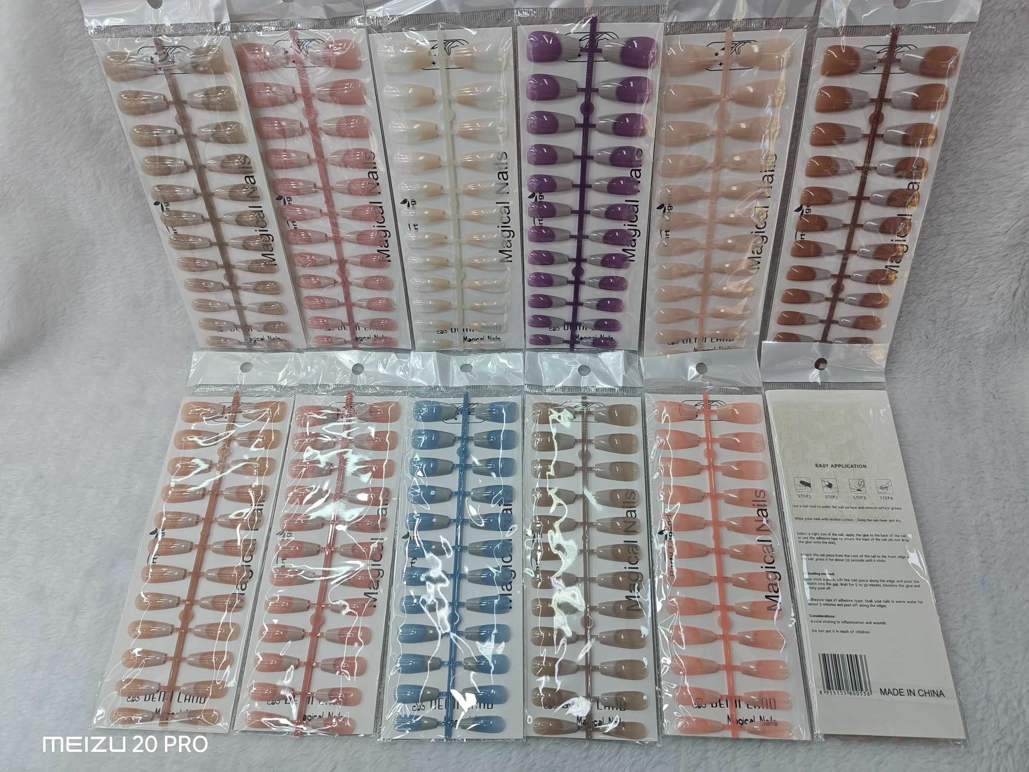 Cat-eye nail art bags, simple designs, wearable nails, false nails, various types of nails and styles Item Picture