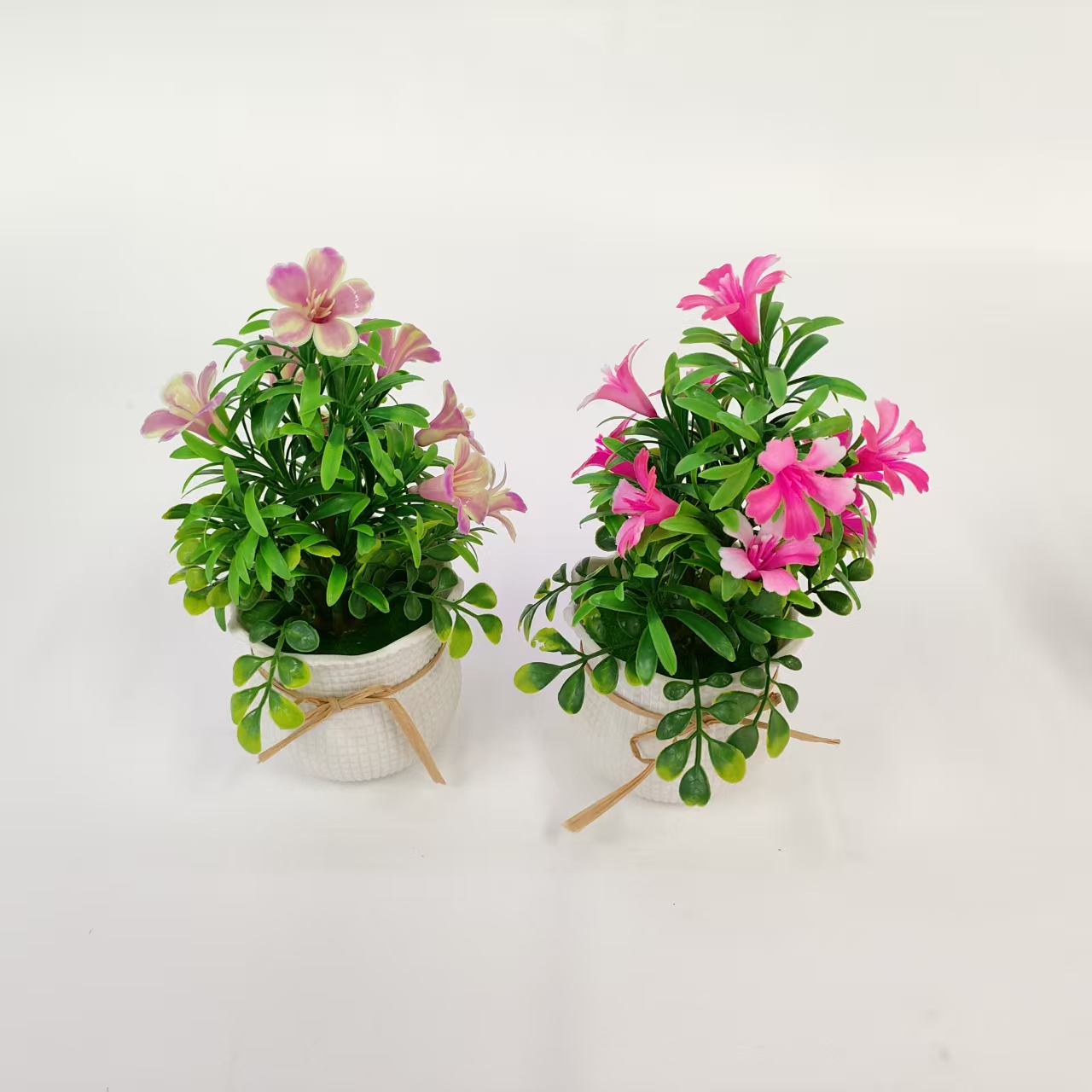 仿真花假花盆景塑料盆塑料百合花装饰摆件品产品图