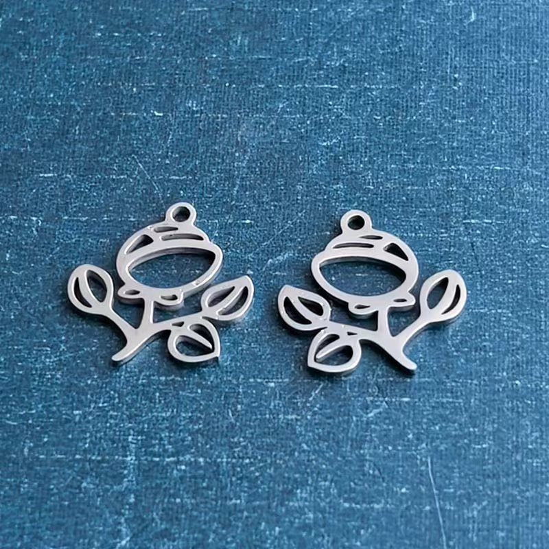 Cross-border foreign trade stainless steel titanium steel rose bracelet pendant necklace DIY jewelry accessories, personalized, trendy and fashionable Cross-border foreign trade stainless steel titanium steel rose bracelet pendant necklace DIY jewelry accessories, personalized, trendy and fashionable