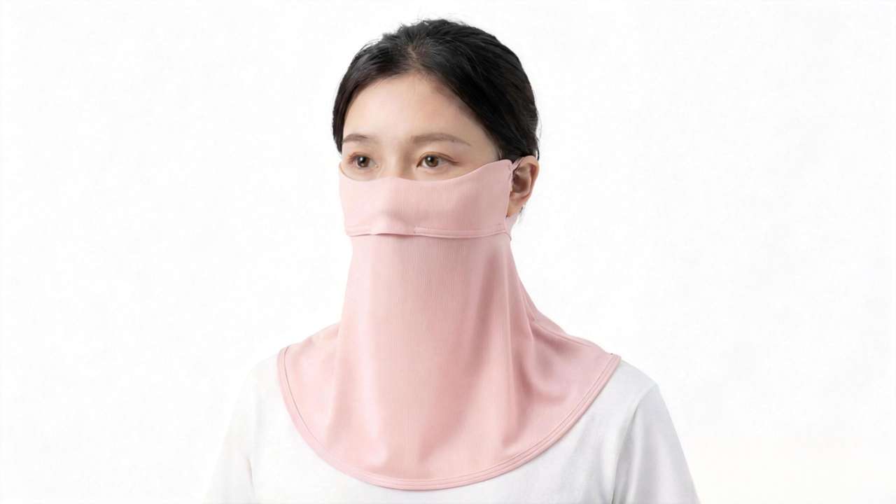 防晒面罩、护颈口罩、防紫外线面纱、面罩围脖。UPF50+、防紫外线 、透气