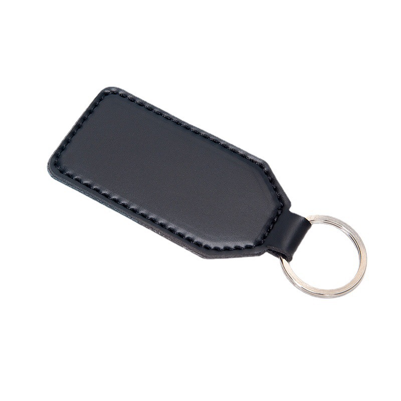黑色皮革钥匙扣主体 时尚简约商务风钥匙扣配件