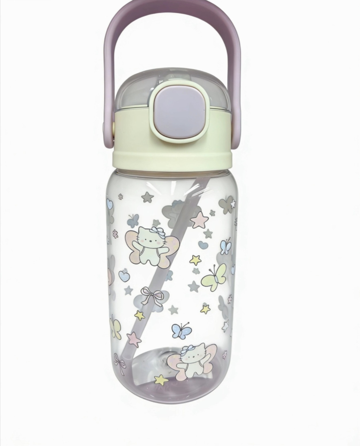 Portable and durable daily necessities straw cups, drinking cups with straw cup sleeves, hand-held straws for students, children and girls, fresh and cartoonish detail image 7