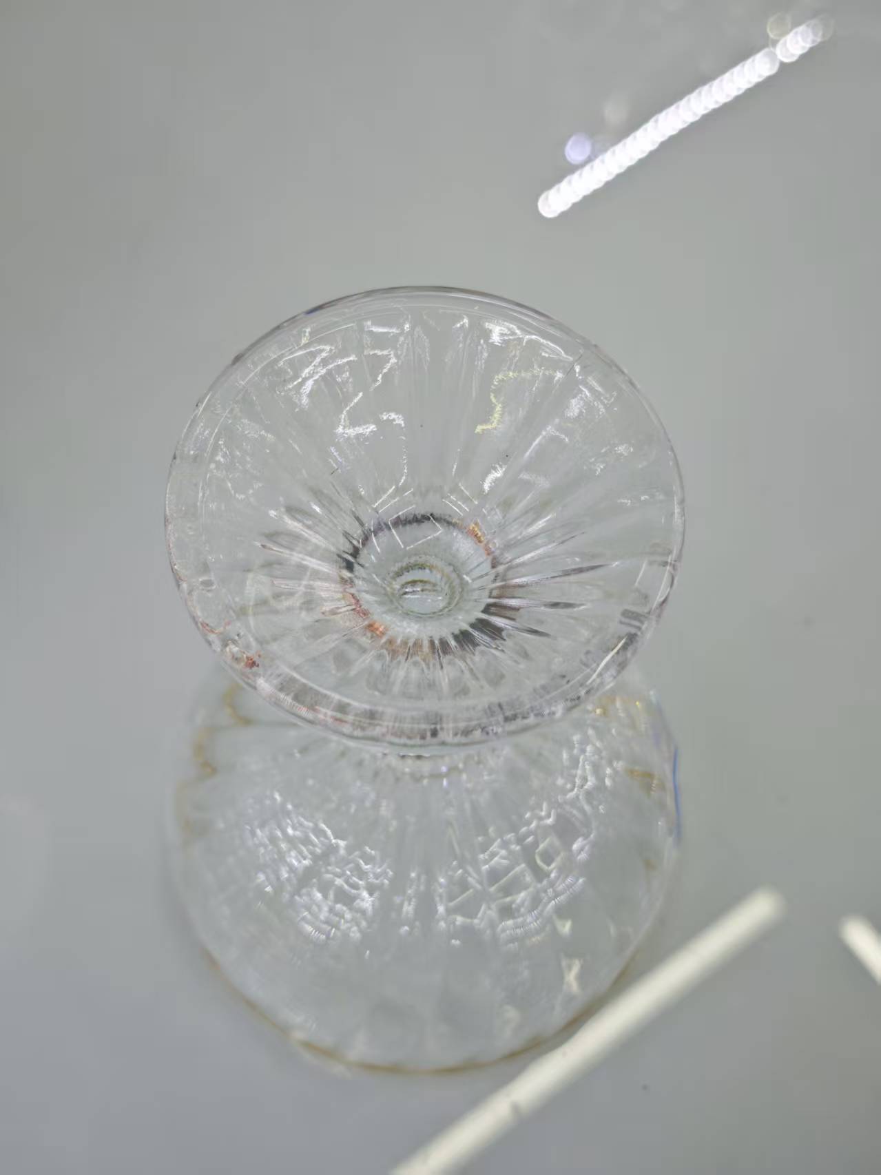 Gold-rimmed transparent glass cup, simple household water cup, office drinking cup Specification image