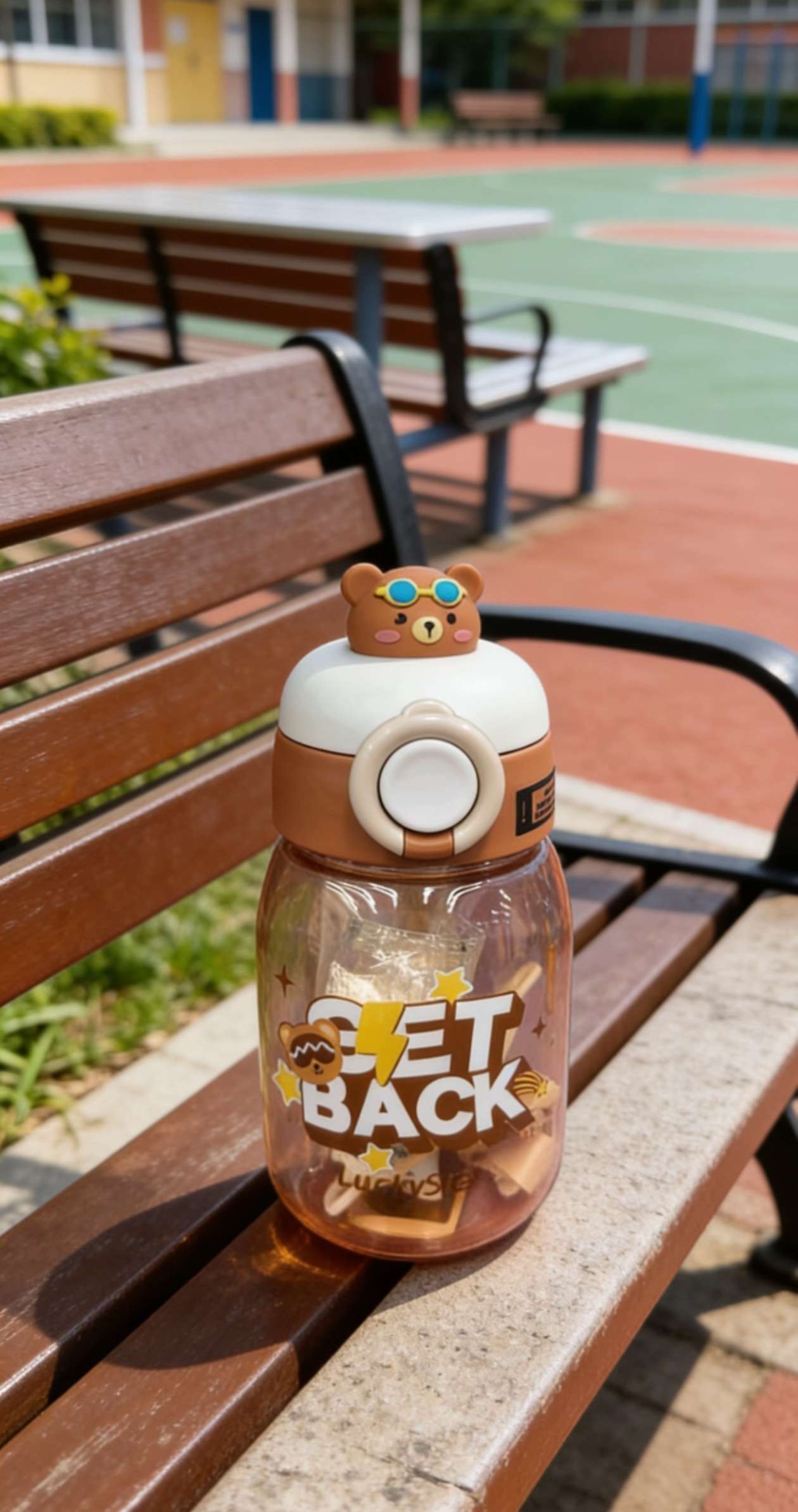 Children's cartoon slanted straw cup, plastic water cup, cute and portable cups, daily necessities, baby products, plastic children's water cup straps detail image 5