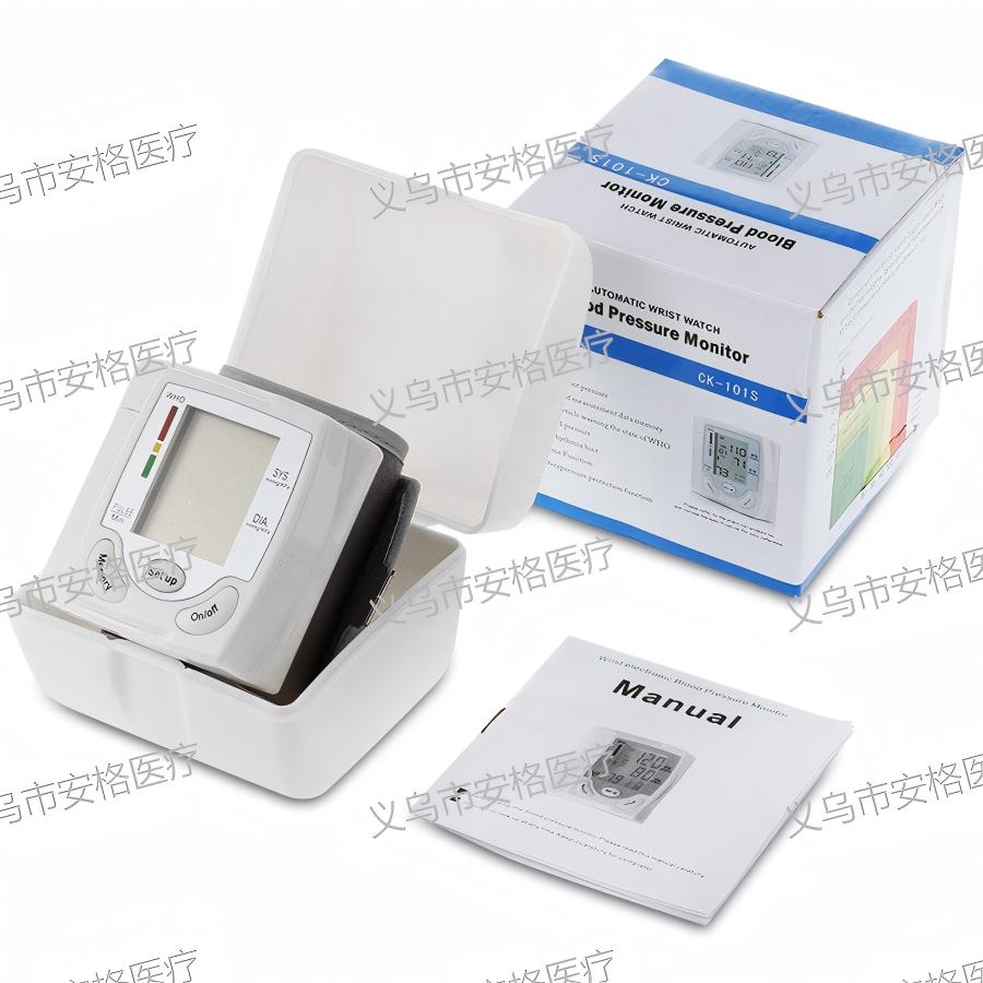 Export wrist blood pressure monitor, home high and low pressure heart rate measurement portable blood pressure monitor, English cross-border blood pressure instrument Specification image