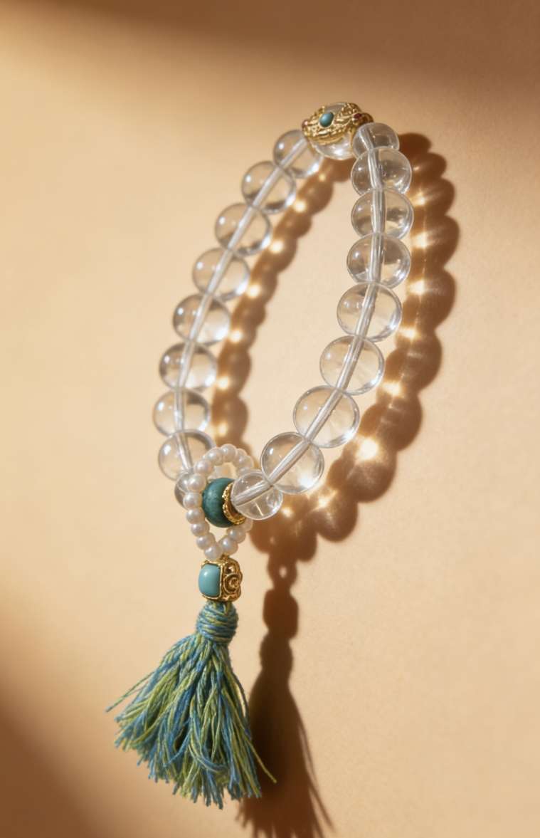 Natural white crystal bracelet jewelry, fashionable and simple for girls and boys Specification image