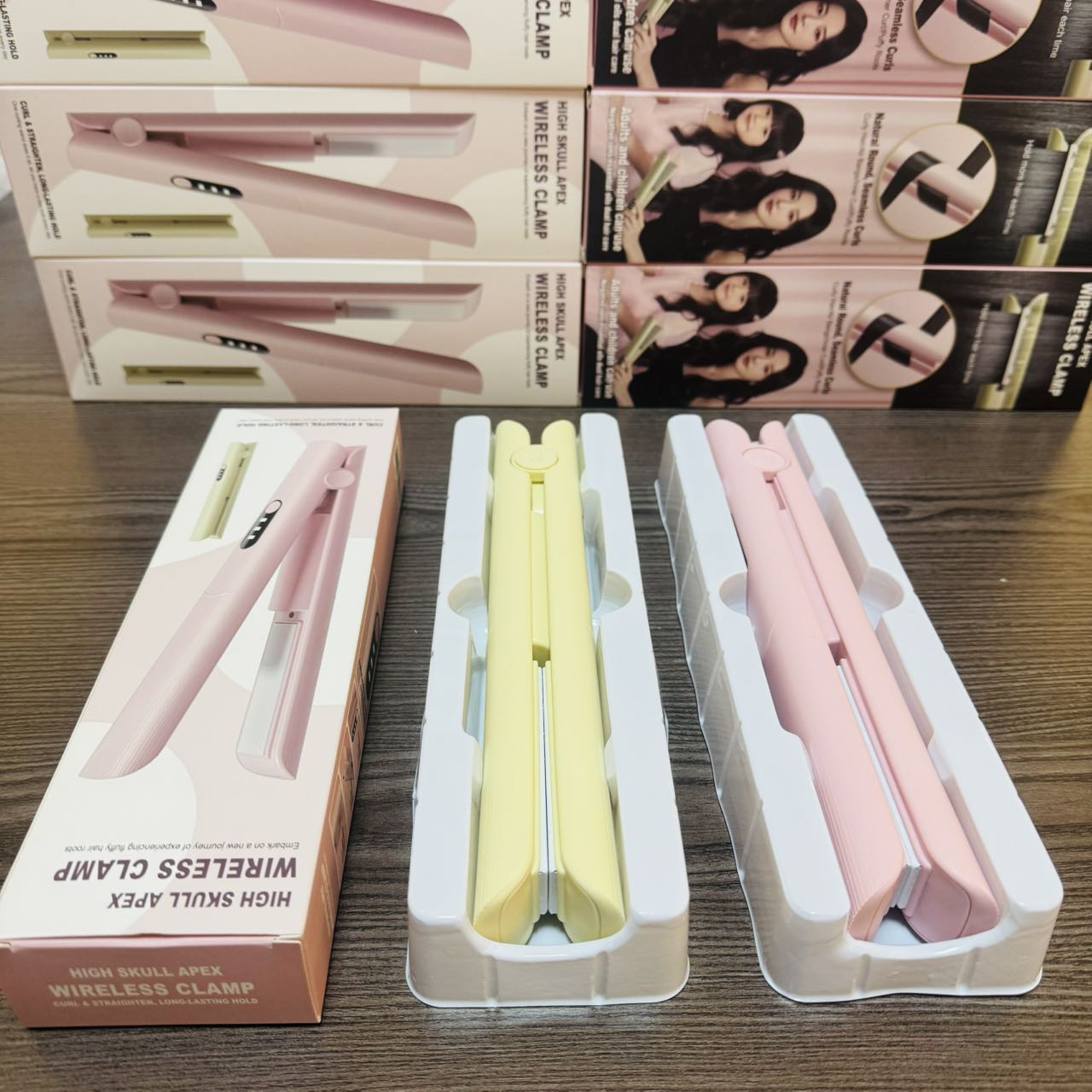 Pink and beige wireless splint portable anti-slip office stationery for students details Picture