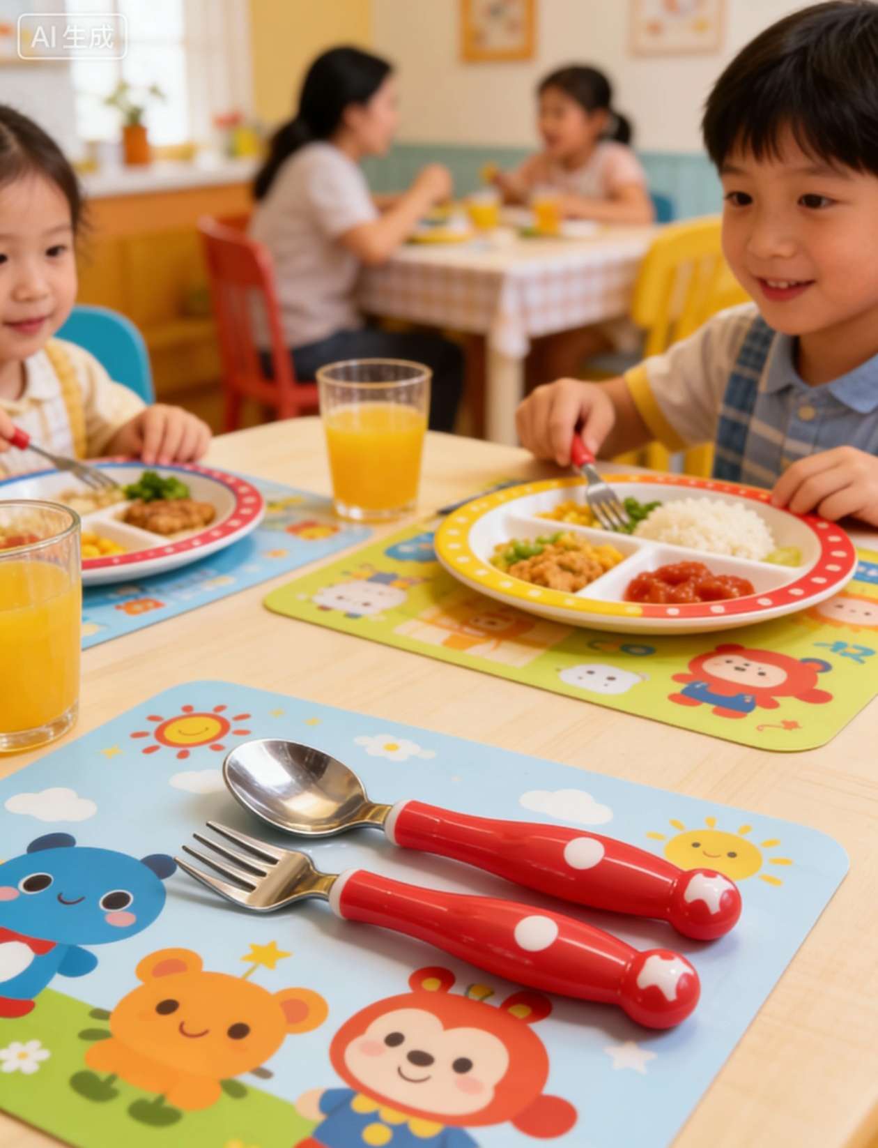 西餐刀叉勺套装日用百货不锈钢餐具家用厨房用品儿童幼儿餐具安全不锈钢扭扭叉勺组合套装细节图