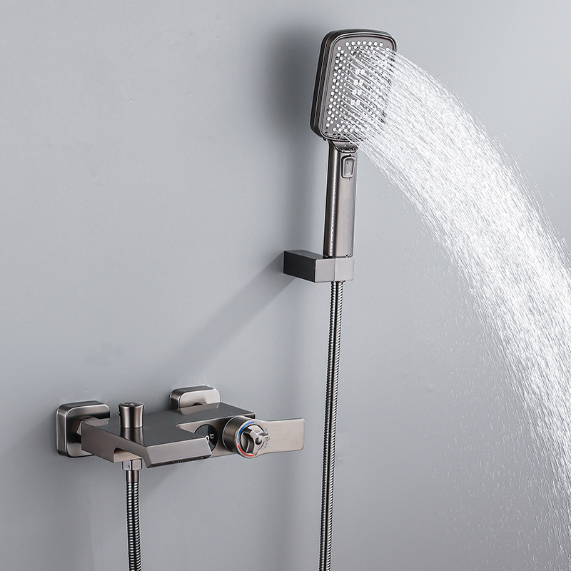 Shower head set, anti-scald shower head extended hose for household use