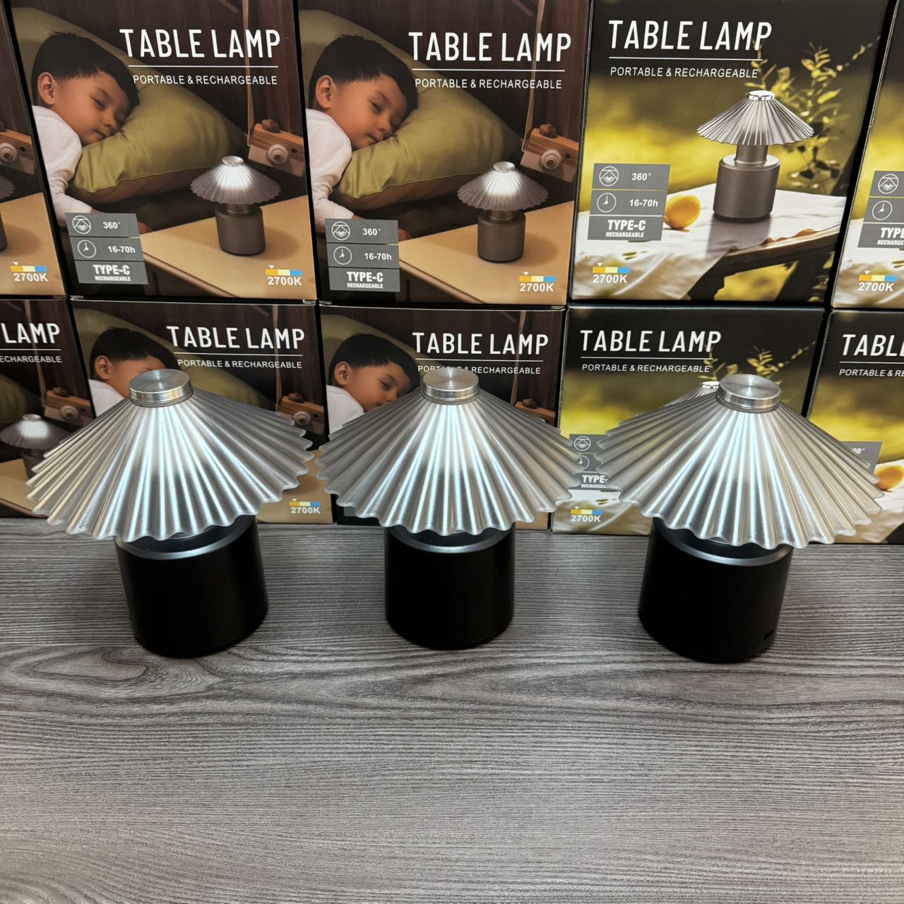 Portable desk lamp for office and study, eye-protecting desk lamp, 180-degree adjustable rechargeable LED lamp details Picture