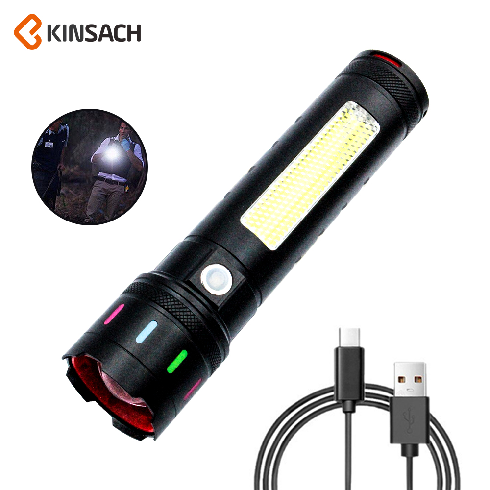 便携铝合金手电筒LED手电筒照明灯户外多用途照明工具应急灯