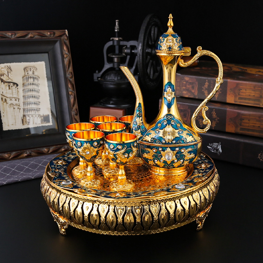 Decorative tea set, ceramic tea set combination, gift set, home tea art supplies, exquisite tea set gift box details Picture