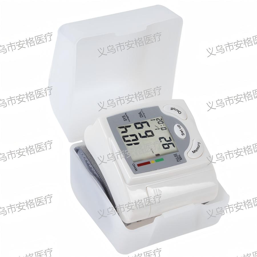 Export wrist blood pressure monitor, home high and low pressure heart rate measurement portable blood pressure monitor, English cross-border blood pressure instrument details Picture