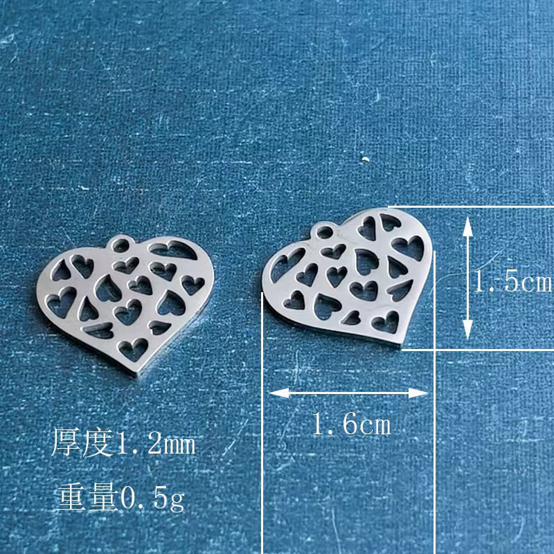 Cross-border foreign trade love bracelets, pendants, necklaces, DIY jewelry accessories, titanium steel, stainless steel, fashionable, versatile, personalized and trendy detail image 2