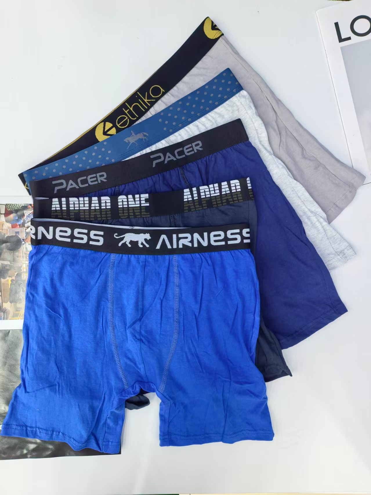 1459# Men's underwear for export to the Middle East and Africa, men's pure cotton underwear, color-blocking waist-neck underwear, men's briefs, QNI Specification drawing