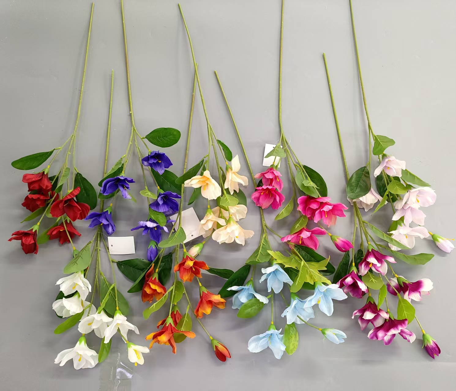 仿真花假花盆景单支6头玉兰花装饰摆件品