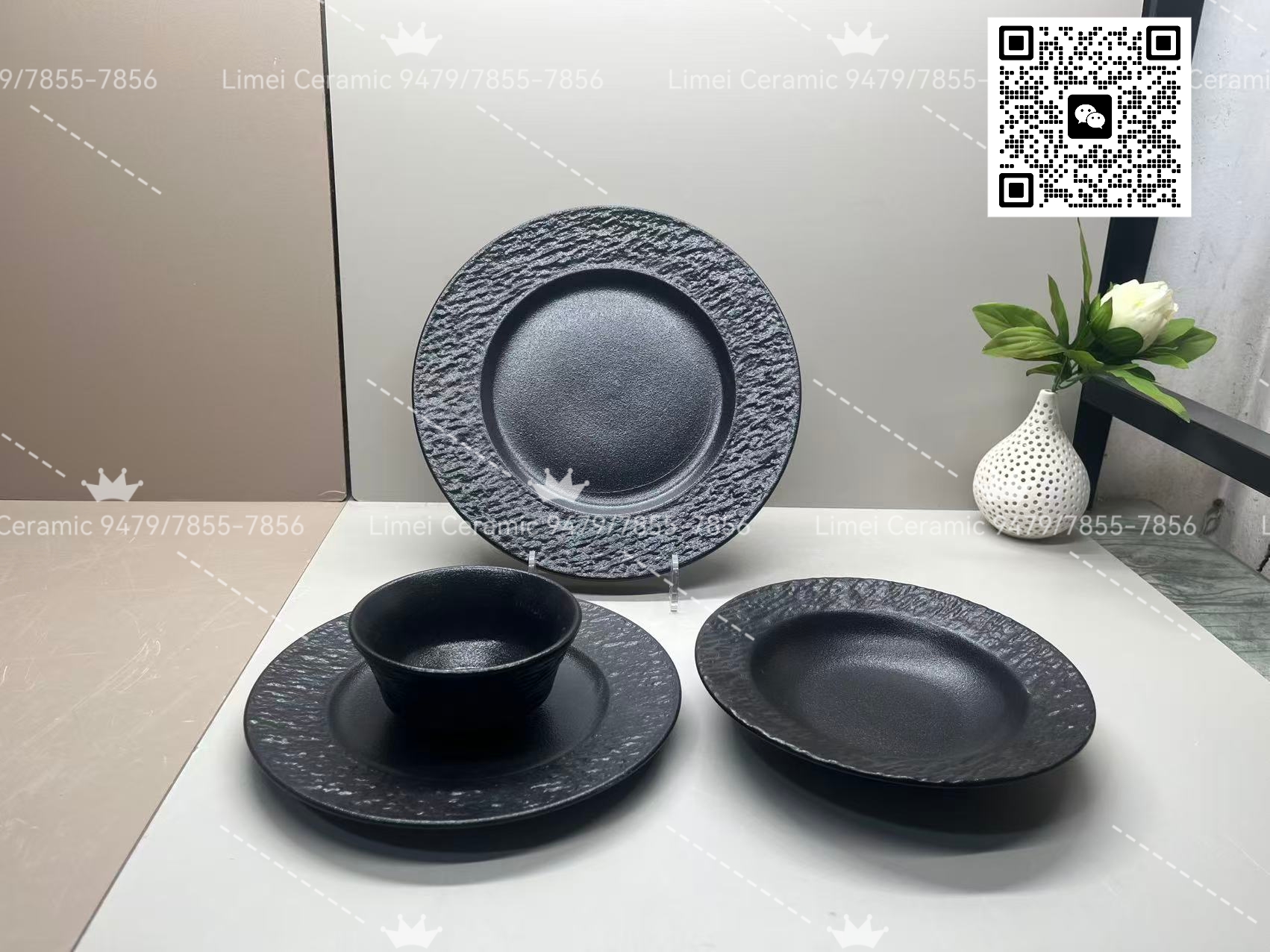Limei Ceramic tableware, ceramic plates, new ins style fashionable plates for Chinese and Western cuisine, afternoon tea daily-use ceramic tableware, 8-inch and 10-inch flat plates, shallow plates and deep plates Limei Ceramic tableware, ceramic plates, new ins style fashionable plates for Chinese and Western cuisine, afternoon tea daily-use ceramic tableware, 8-inch and 10-inch flat plates, shallow plates and deep plates